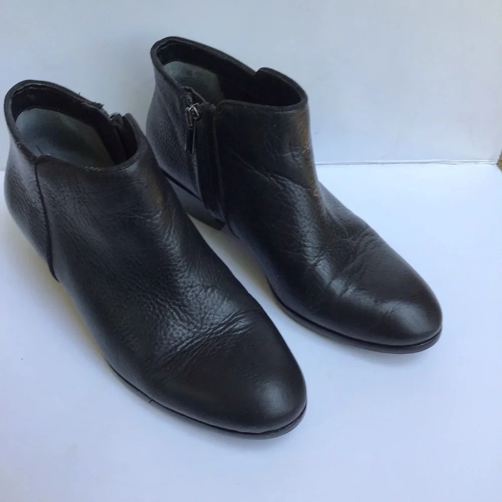 Sam Edelman Black Leather Booties Sz.‎ 7W